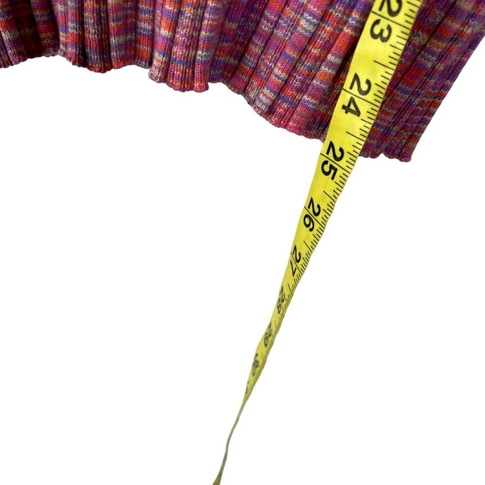 Sundance Pink Multicolor Static Print Half Sleeve Ribbed Henley Top Medium - Picture 5 of 7